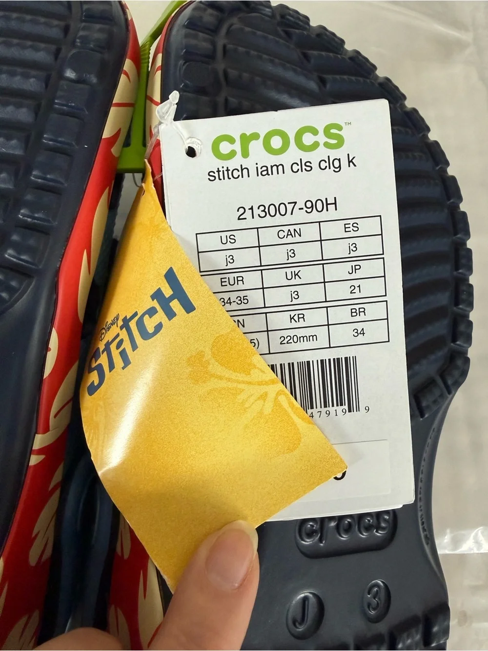 NWT Crocs Kids Disney Lilo & Stitch Classic Clog Size 3 Unisex